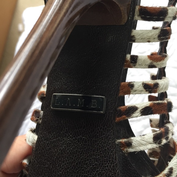 L.A.M.B. Animal Print Stiletto Size 35.5 (5) - Picture 7 of 9